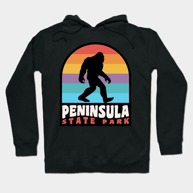 Peninsula State Park Camping Bigfoot Sasquatch Wisconsin Hoodie by PodDesignShop